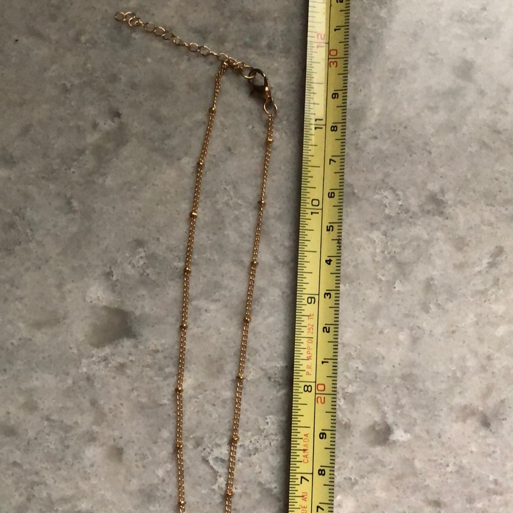 Gold Crescent Pendant Necklace - Picture 4 of 4